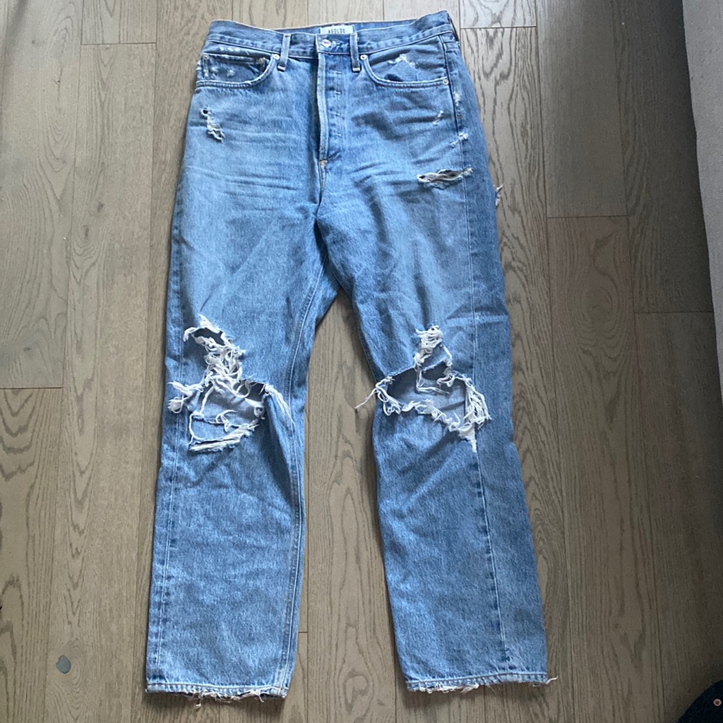 Agolde 90s Jeans Mid Rise Loose Fit In Fall Out